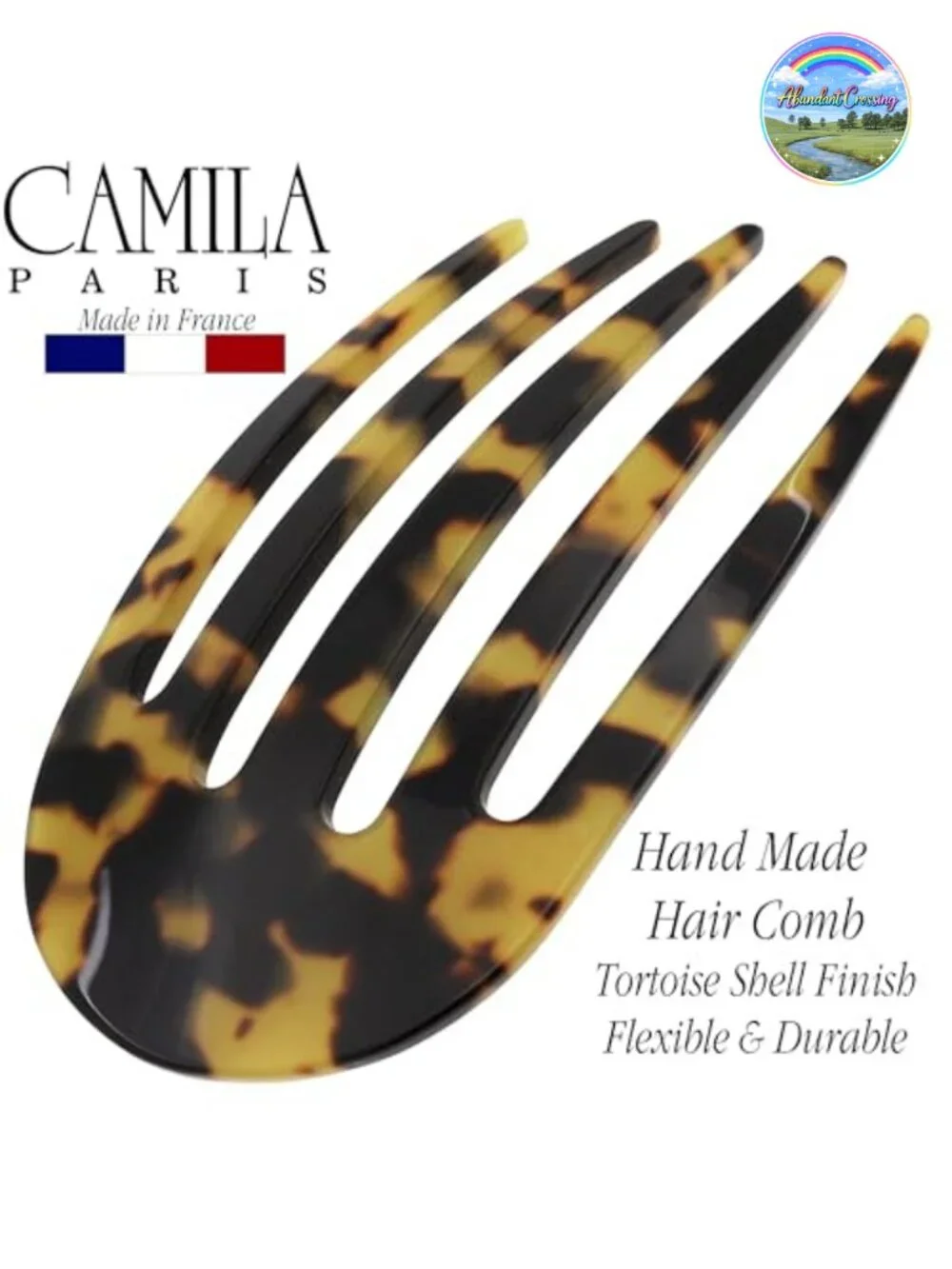 Handmade Cellulose Acetate French Hair Combs for Women, Strong Hold Side Combs